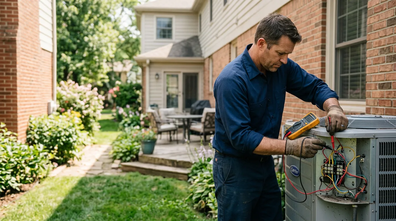 HVAC technician working near Kenoza Lake, NY
